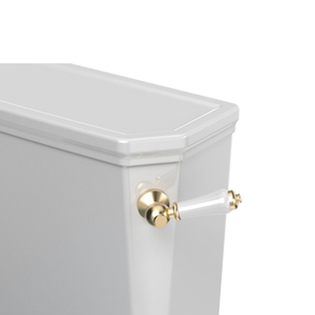 Widcombe Close Coupled Cistern Lid With Brushed Brass Handle 1068569 Widcombe Close Coupled Cistern Lid With Brushed Brass Handle 1068569