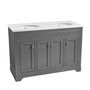 Widcombe 1200 Flat Fronted Unit Double Basin Pewter WMB13105 slide image
