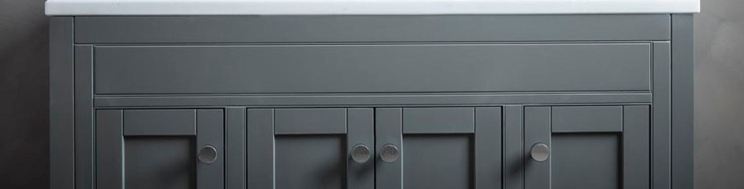 Widcombe 1200 Double Basin Vanity Unit in Pewter banner