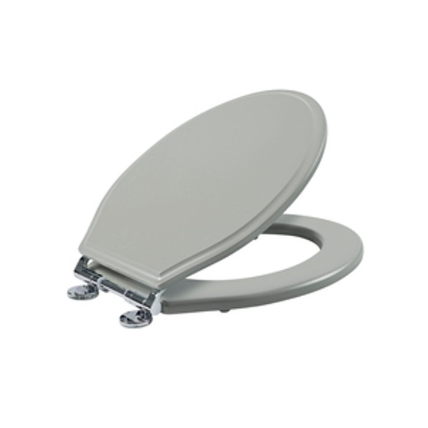 Wooden Toilet Seat Matt Pebble Grey 1068084 Wooden Toilet Seat Matt Pebble Grey 1068084