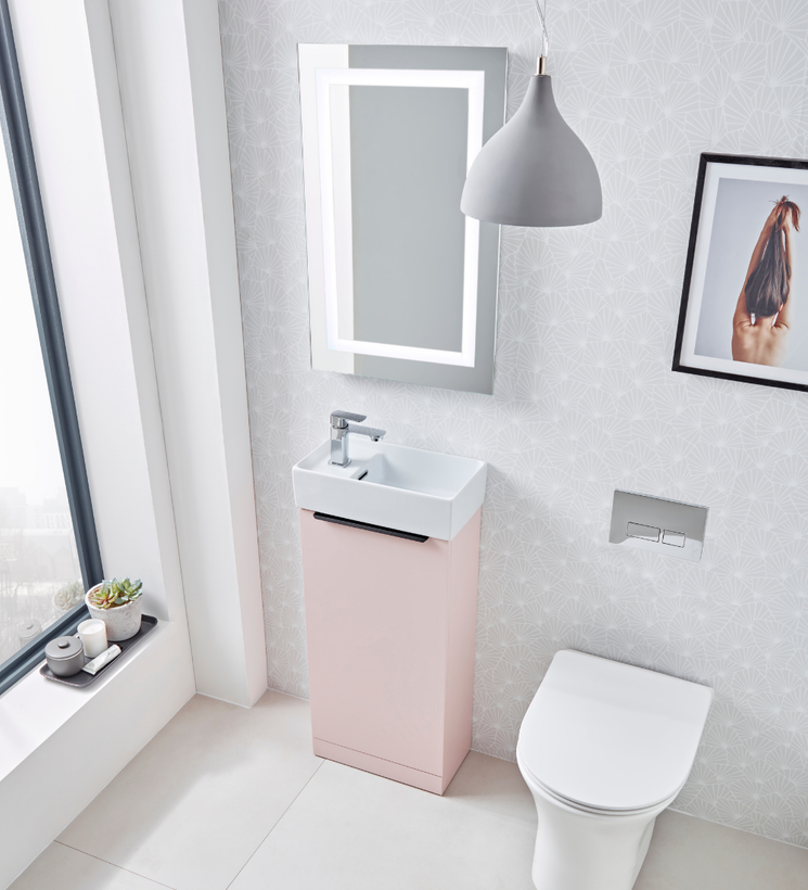 Alto bathroom vanity freestanding pink