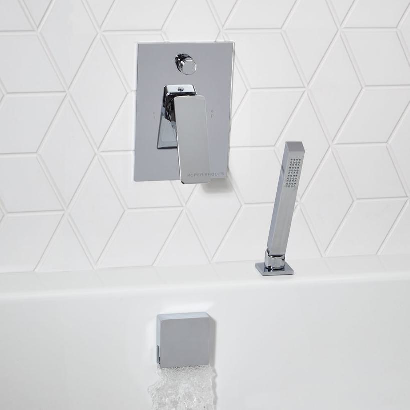 chrome concealed bath shower diverter valve