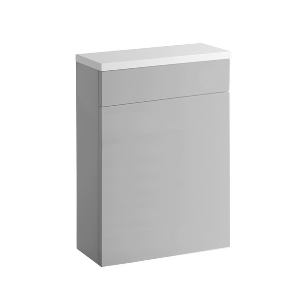 grey back to wall bathroom WC unit