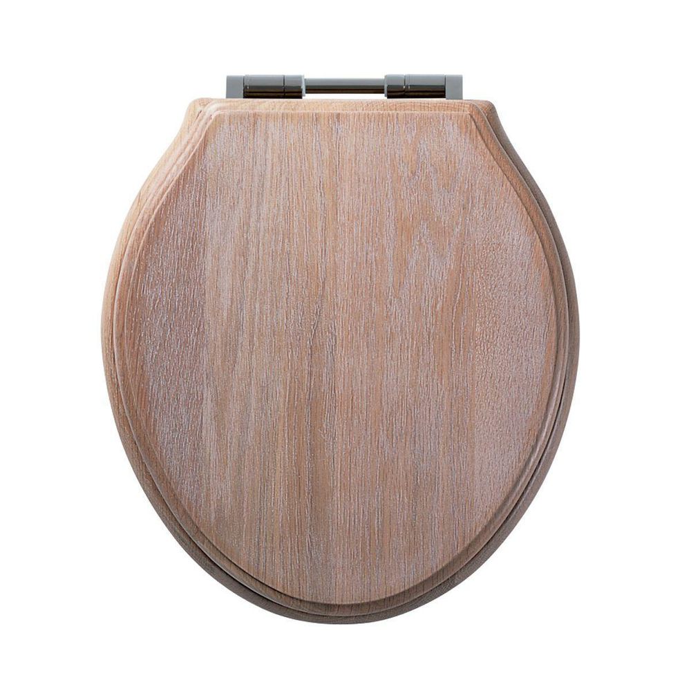 traditional limed oak toilet seat slide image