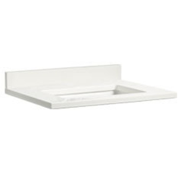 solid surface white bathroom sink worktop with splashback