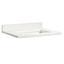 solid surface white bathroom sink worktop with splashback