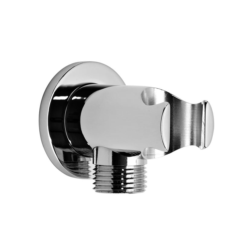 Round wall elbow with handset holder Round wall elbow with handset holder