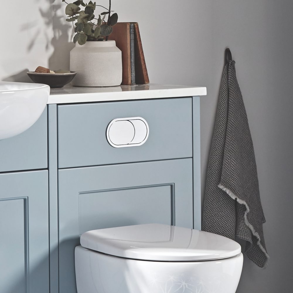 Oval Flush Button - Chrome | Roper Rhodes Trade Solutions