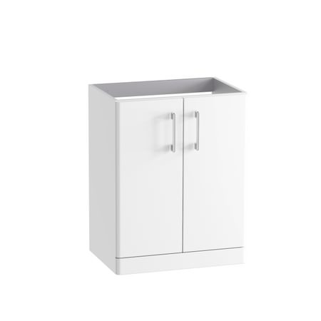 Pod 600 Floor Mounted Basin Unit - Gloss White