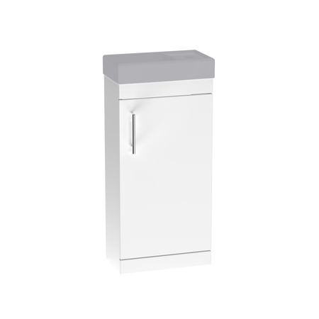 Covet 400 Floor Mounted Cloakroom Unit - Gloss White